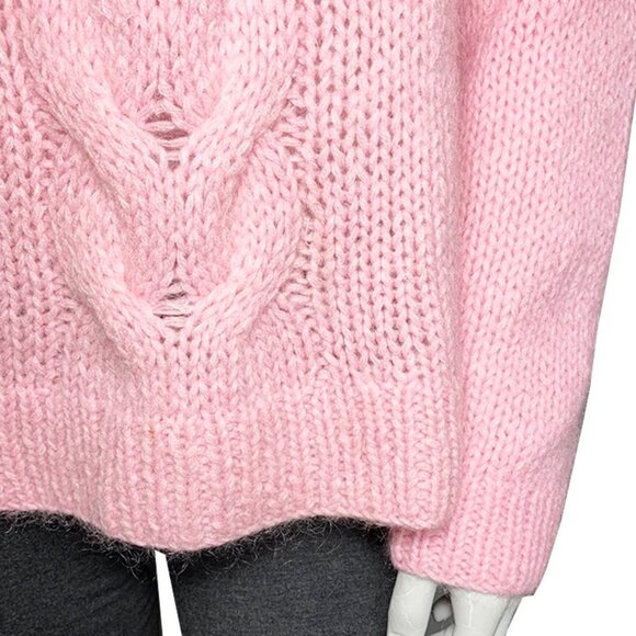 RALPH LAUREN Hand Knit Shawl Collar Fisherman Sweater - Picture 7 of 8